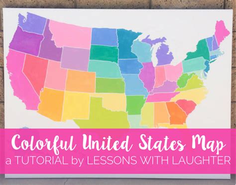 Colorful United States Map Tutorial - Molly Maloy