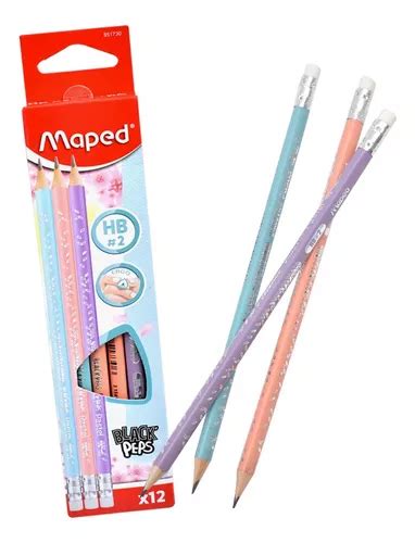 Lapiz Maped Black Peps Y Pastel 2 Hb Caja C 12 Piezas MercadoLibre