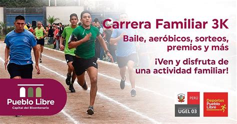 Carrera familiar 3K mañana en Pueblo Libre El Men