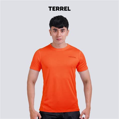 Jual Terrel Sportswear Basic Tee Orange Tshirt Baju Olah Raga Dry Fit