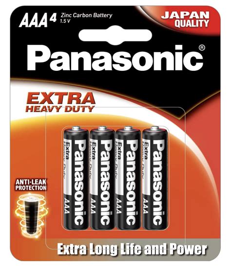 Bsr Np B Aaa Pk Extra Heavy Duty Panasonic Batteries A Batterypro