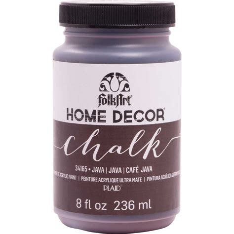 FolkArt Home Décor Chalk Acrylic Paint, Matte Finish, Java Brown, 8 fl ...