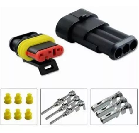 Conector Automotivo Vias Selado Imperme Vel Mebuscar Brasil