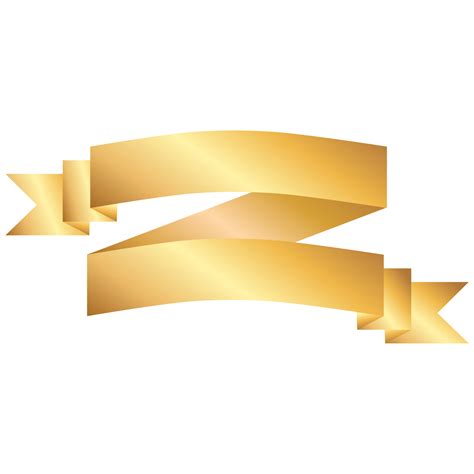 Gold Ribbon Banner Png