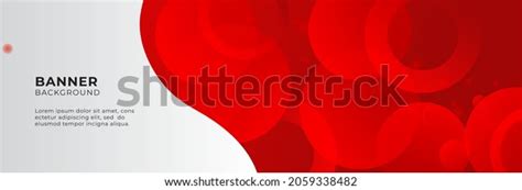 Abstract Red Banner Background Design Template Stock Vector (Royalty ...