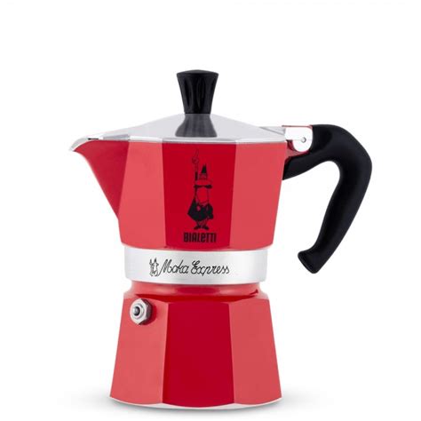 Cafetera Italiana Roja Moka Express Tazas Bialetti