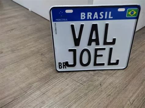 Placa De Moto Personalizada Mercosul Em Alumínio Decorativa