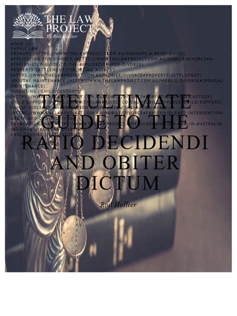 The Ultimate Guide To The Ratio Decidendi And Obiter Dictum The Law Project Download Free Pdf