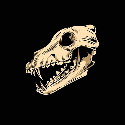 Vector Illustration Of Wolf Skull 38926399 Vector Art At Vecteezy