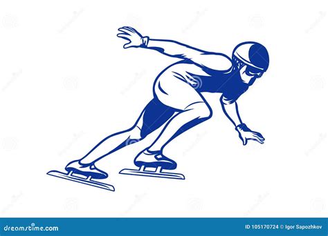 Speed Skating Silhouette Vector Illustration CartoonDealer 106171990