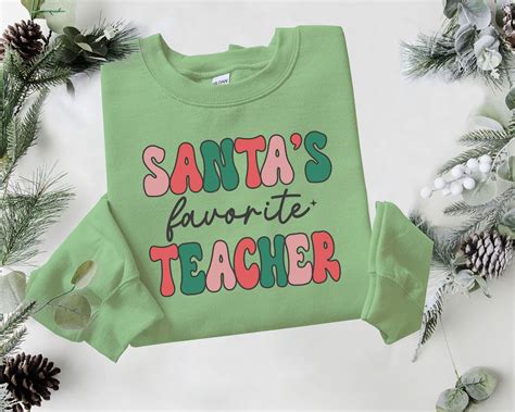 Santas Favorite Teacher Svg Christmas Teacher Svg Etsy