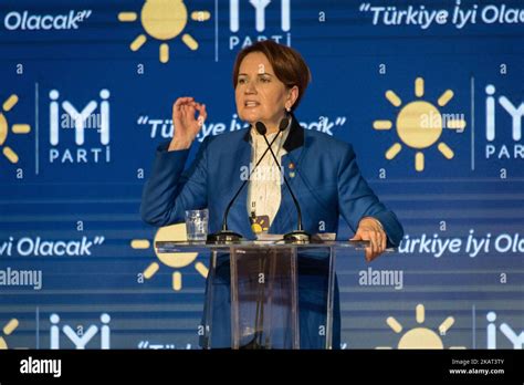 Meral Ak Ener A Former Mhp Deputy Gives A Speech During The Launch Of