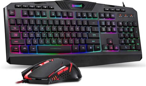 Best Buy: REDRAGON S101-3 Wired Gaming Keyboard and Mouse Combo, RGB ...