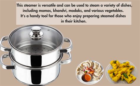 Vinod Stainless Steel Tier Steamer Momo Vegetable Modak Maker With