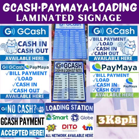 Laminated Gcash And Paymaya For Sari Sari Store Quality Laminated