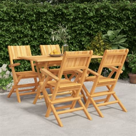 Vidaxl Piece Patio Dining Set Solid Wood Teak Fred Meyer