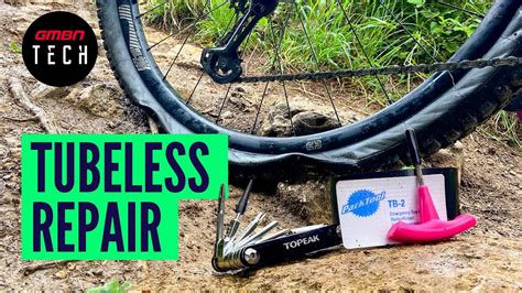 How To Fix A Tubeless Mountain Bike Puncture Trailside Mtb Repair