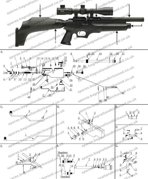 Fx Gladiator Mk Air Rifle Exploded Parts Sheet Diagram O Bagnall And