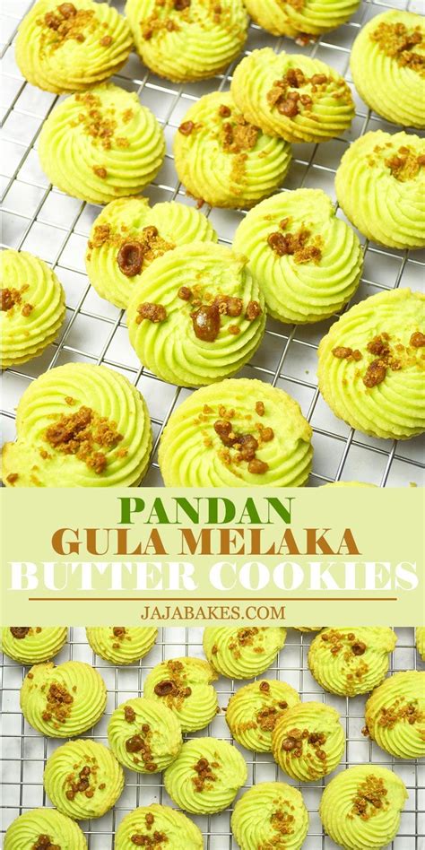 Pandan Gula Melaka Butter Cookies Jaja Bakes Jajabakes Recipe