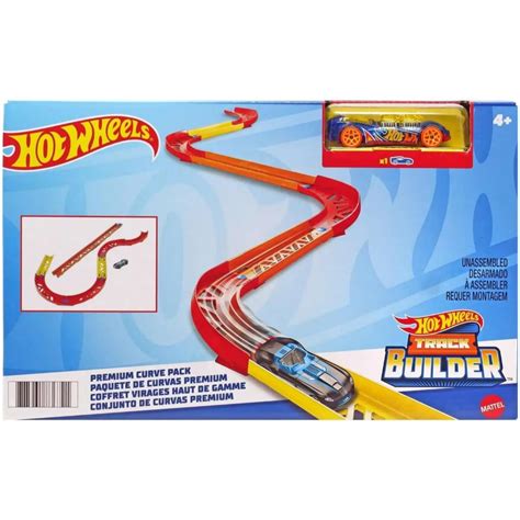 Hot Wheels Toy Car Track Set Track Builder Unlimited Playset Premium Curve Pack Shopee
