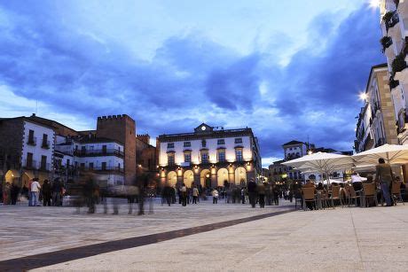 Dusk On Main Square Plaza Mayor Editorial Stock Photo Stock Image