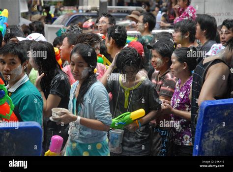 Worlds Biggest Water Fight Songkran Thai New Year Celebration