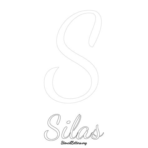 Silas Free Printable Name Stencils With 6 Unique Typography Styles And