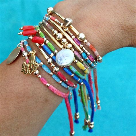 Ooak Multi Row Layering Braceletsarm Candyboho Chic By Meandzoca