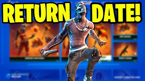 Travis Scott Skin Return Release Date In Fortnite Item Shop