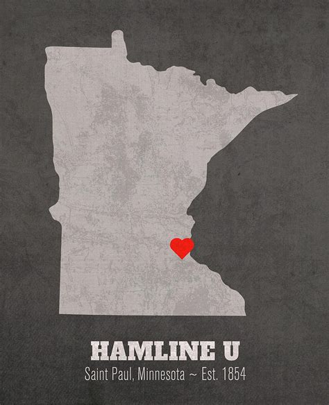 Hamline University Saint Paul Minnesota Founded Date Heart Map Mixed