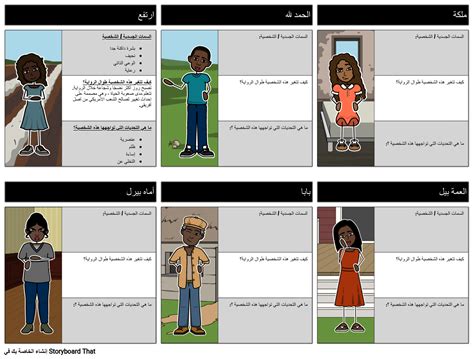 منتصف الليل خريطة شخصية Storyboard By Ar Examples