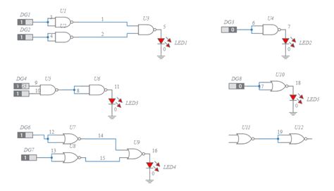 Basic Logic Gates Using Universal Gates Multisim Live