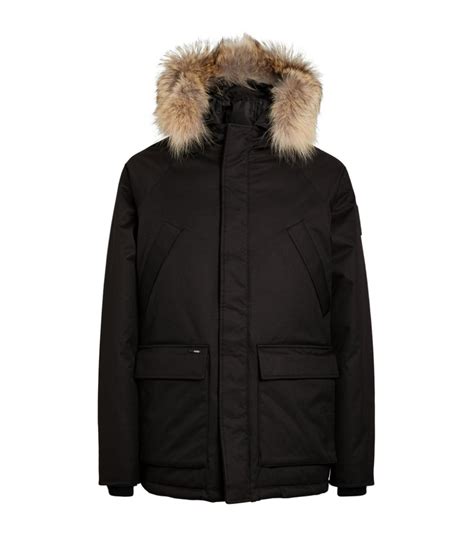 Mens Nobis Black Padded Parka Jacket Harrods Countrycode