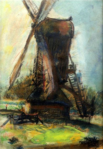 Martin Monnickendam Landschap Met Molen Mutualart