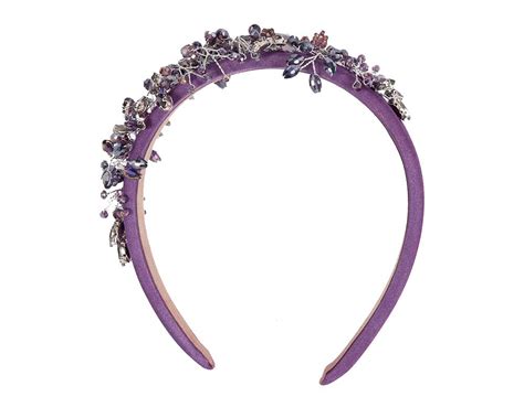 Purple Crystals Fascinator Headband By Cupids Millinery Online In