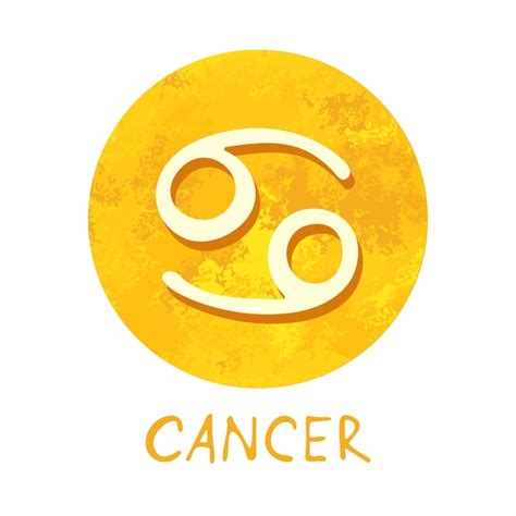 Premium Vector Hand Drawn Cancer Zodiac Sign In Golden Round Frame