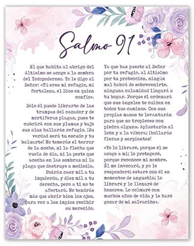 Amazon Salmo 91 En Espanol Wall Art Print Psalm 91 Cuadro