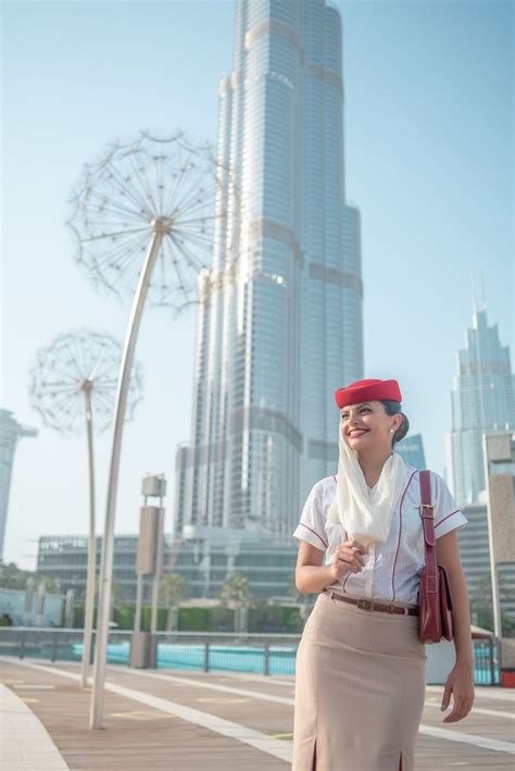 Emirates Ek Cabin Crew Burj Khalifa Khalifa Dubai Burj Khalifa