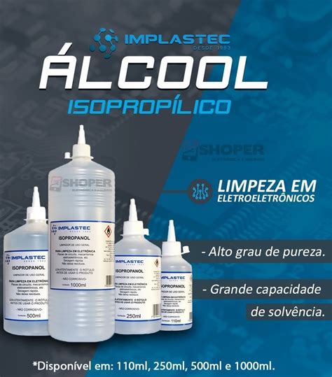 Litro Lcool Isoprop Lico Puro Isopropanol Implastec