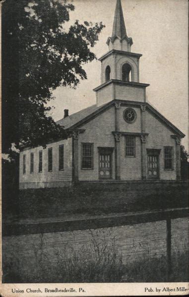 Union Church Brodheadsville Pa Postcard