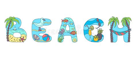 Beach Letters Stock Illustrations 4 296 Beach Letters Stock Illustrations Vectors And Clipart