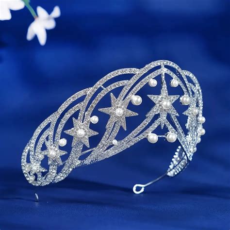 Baroque Crystal Bridal Tiaras Crown Women Zircon Bridal Temu Australia