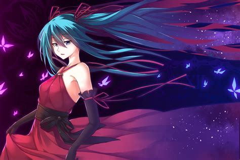 Illustration Long Hair Anime Anime Girls Blue Hair Blue Eyes