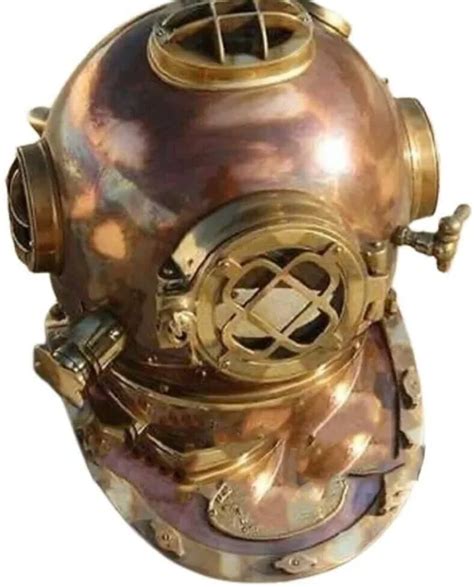 Casque De Plong E Vintage Scuba Antique Us Navy Mark V Scuba Divers