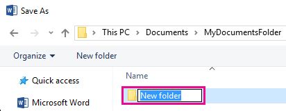 Create a new folder - Microsoft Support