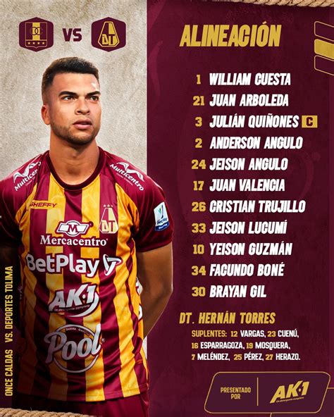 Club Deportes Tolima S A On Twitter TitularDT El Once