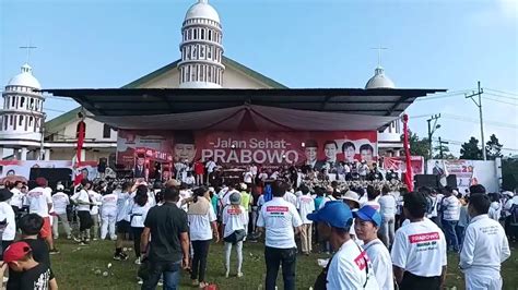 LIVE REPORT Kemeriahan Kegiatan Jalan Sehat Prabowo Di Lapangan