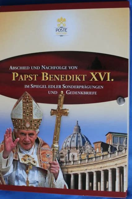 ABSCHIED UND NACHFOLGE Papst Benedikt XVI Gedenkbrief Set Inkl