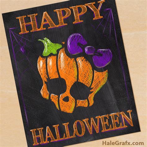 FREE Printable Halloween Monster High Chalkboard Art