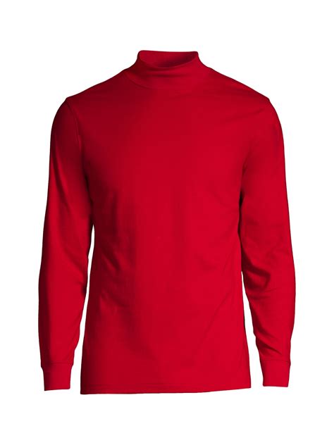 Lands End Mens Big Super T Mock Turtleneck